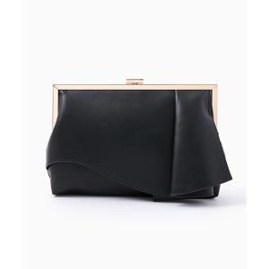 バッグ クラッチバッグ ラッフルデザインがま口2wayクラッチパーティーバッグ