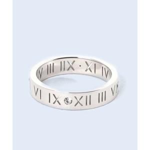 指輪 リング ローマデザインポイントダイヤステンレスリング レディース