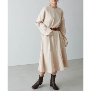 ワンピース スウェット フレア マーメイドフレアロングワンピース