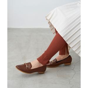 レギンス ストレッチフライス サイドスリット リブレギンス