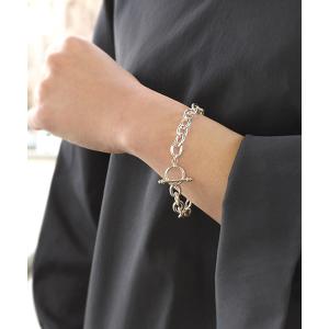 ブレスレット 「anq.」シルバー 925 Ｔバーアクセント　チェーンブレスレット レディース メンズ