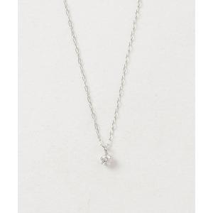 ネックレス Pt900 一粒ダイヤネックレス レディース