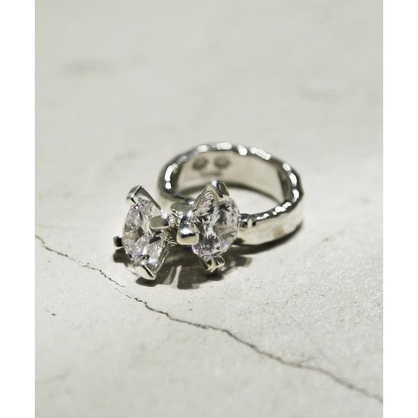 指輪 リング SILVER925ジルコニア２粒リング/メンズ/レディース レディース