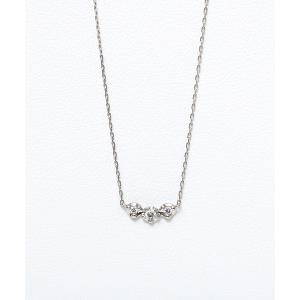 con affetto ネックレス Pt900/850ダイヤフラワーネックレス