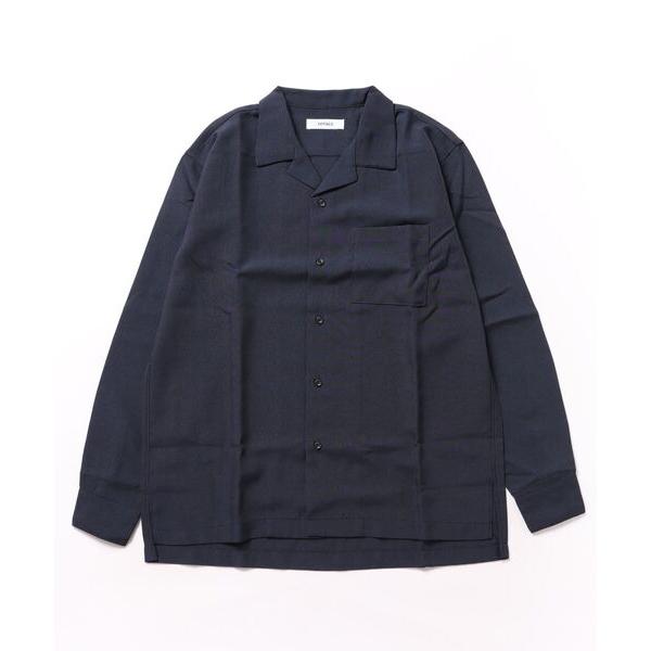 ブラウス シャツ DETAILS/長袖オープンカラーシャツ レディース メンズ