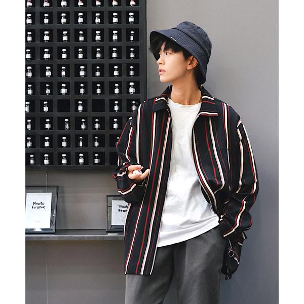 ブルゾン アウター 「neos -addictive design-」ビッグシルエット ストライプジ...