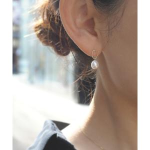 ピアス 「anq.」K10 マーキスパールピアス 淡水パール レディース