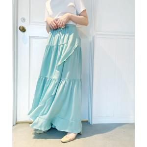 スカート ギャザーラップロングスカート