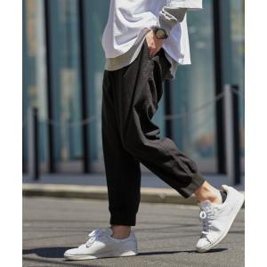 パンツ 麻混クロップドジョガーパンツ メンズ