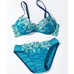 下着女性 上下セット ぷるるん谷間のノンワイヤーブラ＆ショーツセット