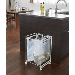 ゴミ箱 ダストボックス tower(タワー)分別ダストワゴン 2分別