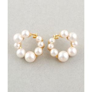 Jewel closet by L&Co. ピアス K10 淡水パール フープ ピアス