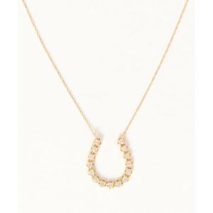 con affetto ネックレス K18ダイヤホースシューネックレス レディース