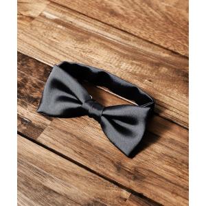 蝶ネクタイ サテン　ソリッドボウタイ