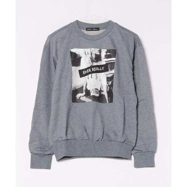 トレーナー スウェット ガールフォトロゴプリント裏毛プルオーバースウェットトレーナー メンズ レディ...