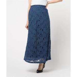 スカート 花レース ロングスカート