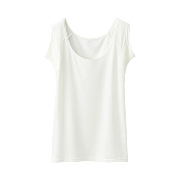 インナーシャツ 肌着 ひんやり冷感！汗取り付クールハーフフレンチ「制菌」「抗菌防臭」「吸水速乾」 レ...