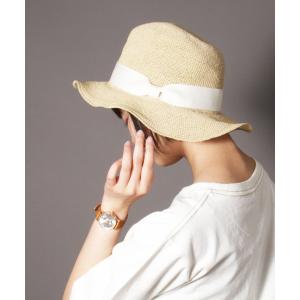 帽子 ハット ロングバイザーリボンハット