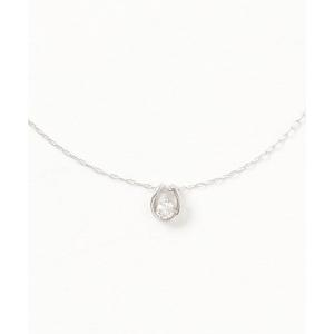 con affetto ネックレス Pt900/850ダイヤスクエアネックレス