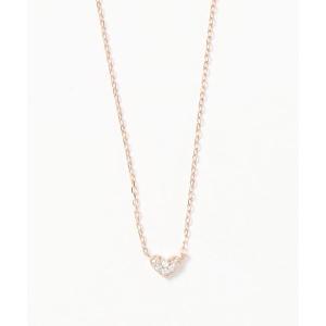 con affetto ネックレス K18ダイヤラウンドネックレス レディース
