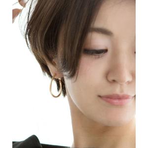 ピアス ねじれドロップフープピアス レディース