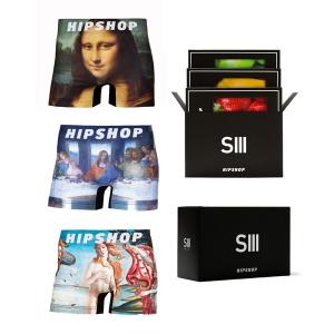 ボクサーパンツ Series3/シリーズ3 HIPSHOP ボクサーパンツ 3枚セット ギフトボックス入　メンズ/レディース/ユニセックス　ポリエステ