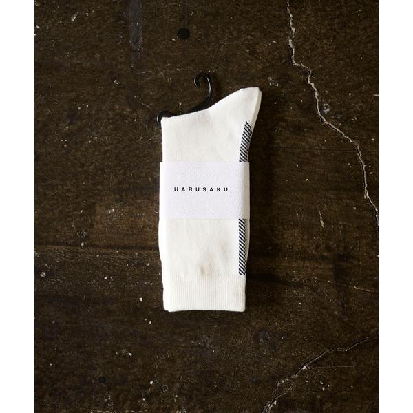 靴下 HARUSAKU:Herringbone Back Line Socks：ヘリンボーン バック...