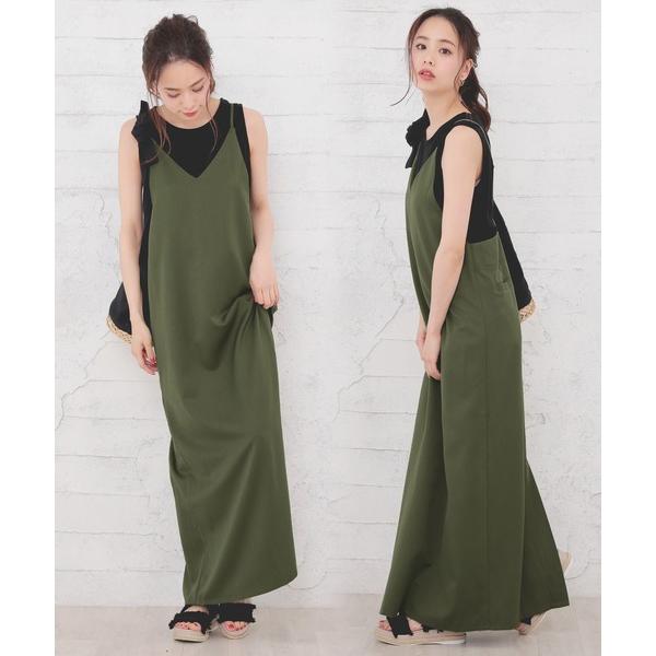 ワンピース キャミサロペット キャミワンピース オールインワン ロング丈