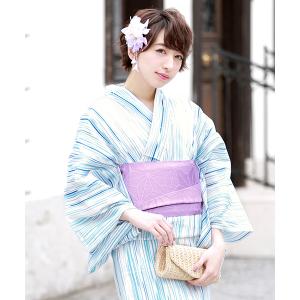utatane 浴衣 浴衣3点セット 綿麻 水色の朝顔 レディース : ZOZOTOWN