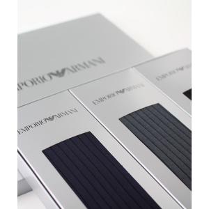 靴下 EMPORIO ARMANI ワンポイントロゴ ビジネスソックス 3足組 ギフトセット EA-3P