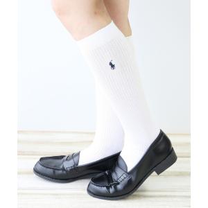 靴下 POLO RALPH LAUREN 36cm丈 ワンポイントスクールソックス 3217-112
