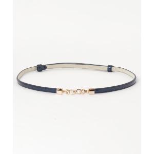 ベルト パール付き エナメル 細ベルト