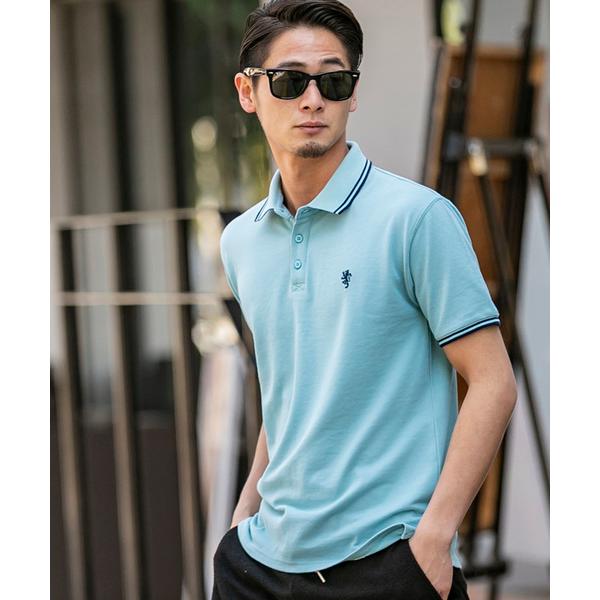 ポロシャツ サマー 鹿ノ子 ／ ワンポイント 刺繍 半袖 ポロシャツ メンズ
