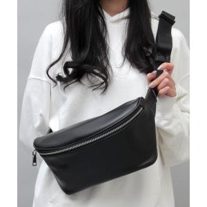 ウエストポーチ フェイクレザー 大きめサイズ ウエストポーチ メンズ レディース