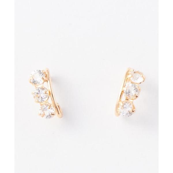 ピアス 「ラストワン」「K10」ラインリップカラーピアス レディース