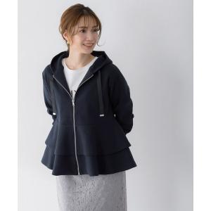 パーカー ボンディングフリルパーカー ジップアップ パーカー