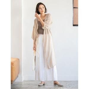 パンツ ナチュラルリネンワイドパンツ