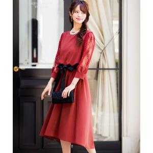 ERADIE（エラディエ） ワンピース Shoulder Ribbon Satin Drape one