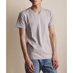 tシャツ Tシャツ メンズ VIBGYOR Select/ コットンモダールPU VネックTシャツ (BL)｜zozo