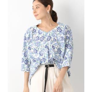 シャツ ブラウス Vネックハナガラブラウス　836380