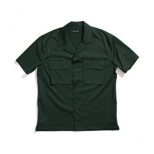 シャツ ブラウス Stretch Satin Shirt ルーズシルエット ストレッチ サテン オープンカラー