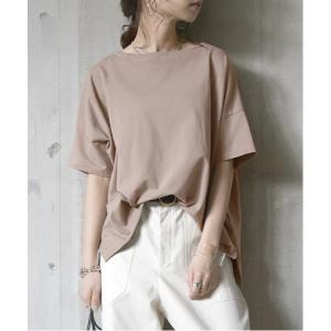 tシャツ もちもちストレッチビッグシルエットカットソー レディース