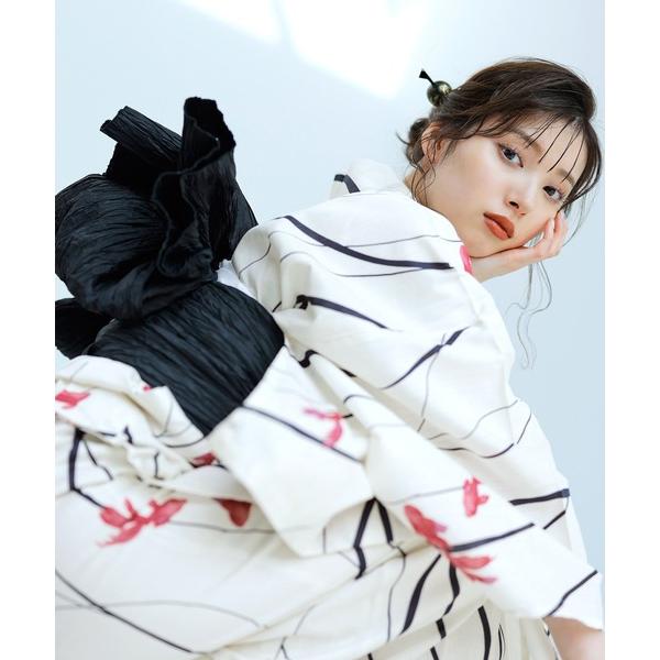 浴衣 1人で着られる浴衣5点セット 和歌山染工日本染め（ゆかた・帯・下駄・着付け本・腰ひも）「K」 ...