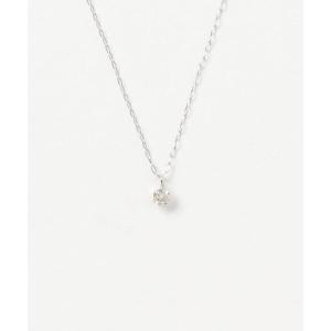 con affetto ♡18金♡一粒ダイヤネックレス con affetto(ファッション) ネックレス K18ダイヤフラワー