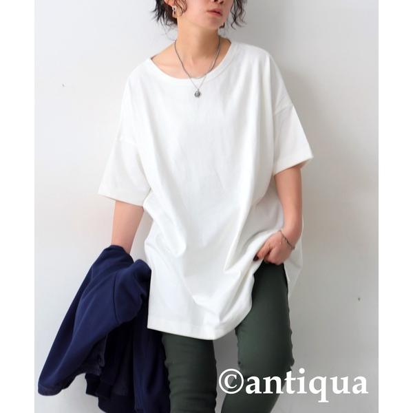 アンティカ antiqua tシャツ 綿100%バスク生地ベーシックＴシャツ レディース