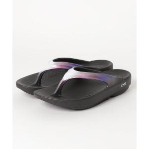 サンダル OOFOS ウーフォス OOlala Luxe 5020060 60BLACK/CALYPSO