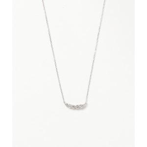 con affetto ネックレス Pt900/850ダイヤスクエアネックレス