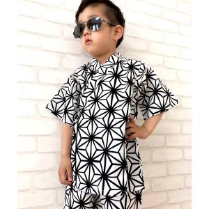 浴衣 総柄甚平 キッズ