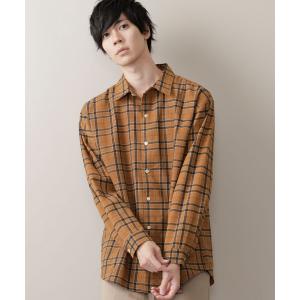 シャツ オーバーサイズチェックフランネルシャツ(MONO-MART) メンズ レディース