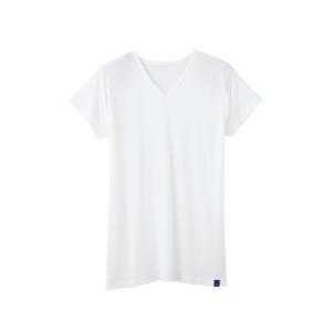 【COOL MAGIC】鹿の子：吸汗速乾×消臭　汗取りつきＶネックＴシャツ（短袖）